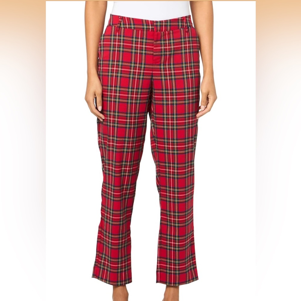 Women’s Tommy Hilfiger Red Plaid Pants